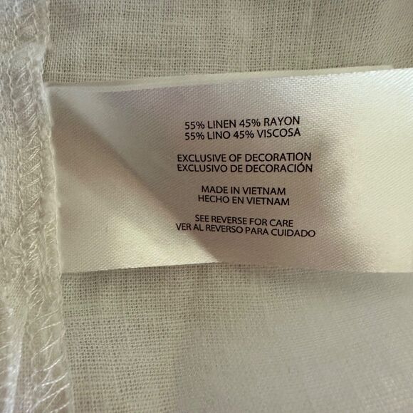 Orvis‎ Tops for Women - Linen Blend Womens Short Sleeve Shirts (White, XXL) - Picture 9 of 10